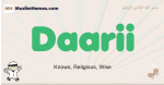 Daarii muslim boys name and meaning, islamic boys name Daarii