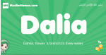 Dalia arabic girl name and meaning, quranic girls name Dalia