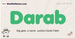 Darab muslim boys name and meaning, islamic boys name Darab
