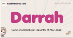 Darrah muslim girls name and meaning, islamic girls name Darrah
