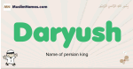 Daryush muslim boys name and meaning, islamic boys name Daryush