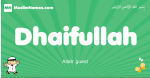 Dhaifullah arabic boys name and meaning, quranic boys name Dhaifullah