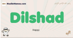 Dilshad muslim boys name and meaning, islamic boys name Dilshad