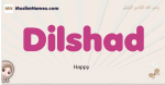 Dilshad muslim girls name and meaning, islamic girls name Dilshad