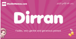 Dirran arabic girls name and meaning, muslim girl name Dirran