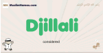 Djillali muslim boys name and meaning, islamic boys name Djillali