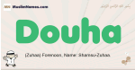 Douha muslim boys name and meaning, islamic boys name Douha
