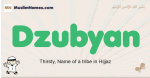 Dzubyan muslim boys name and meaning, islamic boys name Dzubyan