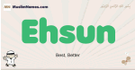 Ehsun muslim boys name and meaning, islamic boys name Ehsun