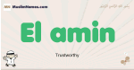 El-amin muslim boys name and meaning, islamic boys name El-amin