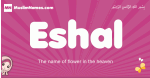 Eshal arabic girls name and meaning, muslim girl name Eshal