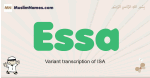 Essa muslim boys name and meaning, islamic boys name Essa