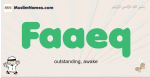 Faaeq muslim boys name and meaning, islamic boys name Faaeq