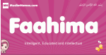 Faahima arabic girls name and meaning, muslim girl name Faahima