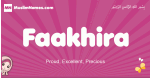 Faakhira arabic girls name and meaning, muslim girl name Faakhira