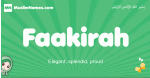 Faakirah arabic girl name and meaning, quranic girls name Faakirah