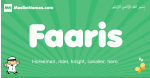 Faaris arabic boys name and meaning, quranic boys name Faaris