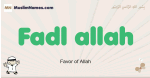 Fadl-allah muslim boys name and meaning, islamic boys name Fadl-allah