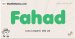 Fahad muslim boys name and meaning, islamic boys name Fahad
