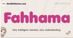 Fahhama muslim girls name and meaning, islamic girls name Fahhama