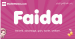 Faida arabic girls name and meaning, muslim girl name Faida