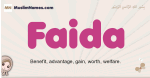 Faida muslim girls name and meaning, islamic girls name Faida