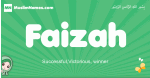 Faizah arabic girl name and meaning, quranic girls name Faizah