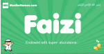 Faizi arabic boys name and meaning, quranic boys name Faizi
