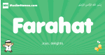 Farahat arabic boys name and meaning, quranic boys name Farahat