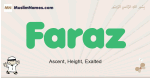 Faraz muslim boys name and meaning, islamic boys name Faraz