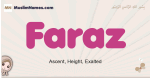 Faraz muslim girls name and meaning, islamic girls name Faraz