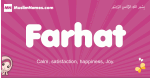 Farhat arabic girls name and meaning, quranic girls name Farhat