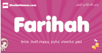 Farihah arabic girls name and meaning, muslim girl name Farihah