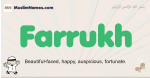 Farrukh muslim boys name and meaning, islamic boys name Farrukh