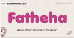 Fatheha muslim girls name and meaning, islamic girls name Fatheha