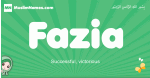 Fazia arabic girl name and meaning, quranic girls name Fazia