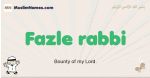 Fazle-rabbi muslim boys name and meaning, islamic boys name Fazle-rabbi