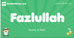 Fazlullah arabic boys name and meaning, quranic boys name Fazlullah