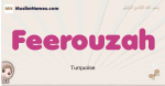Feerouzah muslim girls name and meaning, islamic girls name Feerouzah