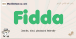Fidda muslim boys name and meaning, islamic boys name Fidda