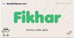 Fikhar muslim boys name and meaning, islamic boys name Fikhar