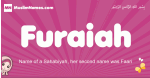 Furaiah arabic girls name and meaning, muslim girl name Furaiah