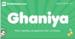 Ghaniya arabic girl name and meaning, quranic girls name Ghaniya