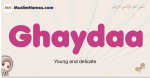 Ghaydaa muslim girls name and meaning, islamic girls name Ghaydaa