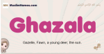 Ghazala muslim girls name and meaning, islamic girls name Ghazala