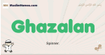 Ghazalan muslim boys name and meaning, islamic boys name Ghazalan