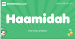 Haamidah arabic girl name and meaning, quranic girls name Haamidah