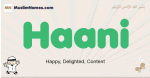 Haani muslim boys name and meaning, islamic boys name Haani