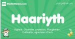 Haariyth arabic boys name and meaning, quranic boys name Haariyth
