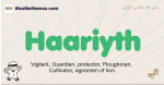 Haariyth muslim boys name and meaning, islamic boys name Haariyth